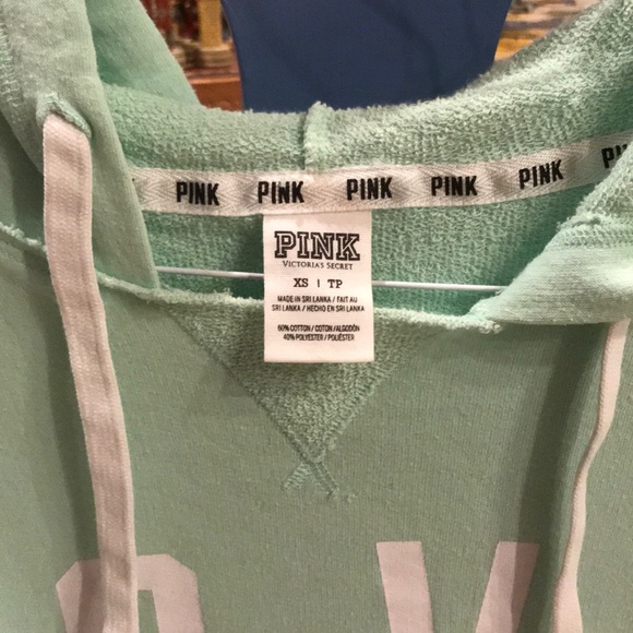 PINK VS Sea Green Light Hoodie - Picture 2 of 7